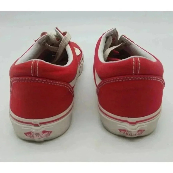 Vans Old Skool Red White Lace Up Low Top Skate Sneakers Men's 6.5 Women’s 7.5 - Picture 5 of 8